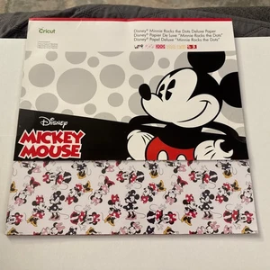 Cricut Deluxe Paper Disney Minnie Mouse Dots 12"x12' Scrapbook Paper BB18 - Picture 1 of 2