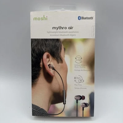Moshi Mythro Air Wireless In-Ear Earbuds with Mic Gray DJ4two Bluetooth Sharing - Image 1 of 4