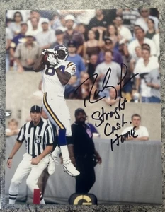 Randy Moss Minnesota Vikings HANDSIGNIERTES 8x10 Foto "Straight Cash Homie" Insc - Bild 1 von 4