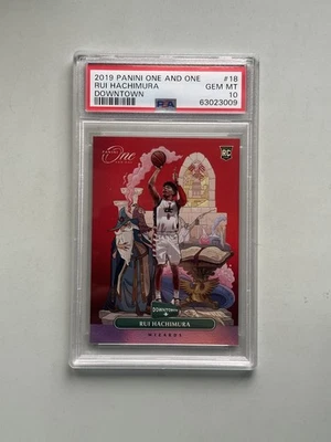 2019 Panini One And One Downtown Rui Hachimura PSA 10 RC Rookie Washington - Image 1 of 2