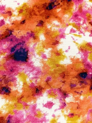 Jersey Poly Rayon Knit Print  Abstract Tie Dye Floral By The Yard - Image 1 of 3