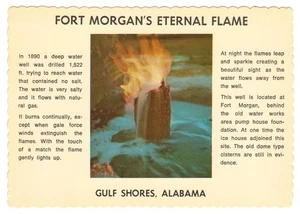 Fort Morgans Eternal Flame Gulf Shores Alabama Postcard by Buford D Myrick - Picture 1 of 2