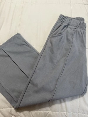 Серые широкие бархатные брюки для девочек - Изображение 1 из 2