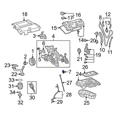 For Lexus ES350 2007-2024 Lexus 90311A0027 Rear Engine Crankshaft Seal Foto 1 de 4