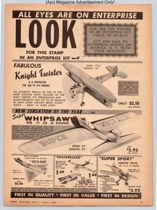 Enterprise Knight Twister Whipsaw Delta Dart Electra Vintage 1959 Advertisement - Picture 1 of 5