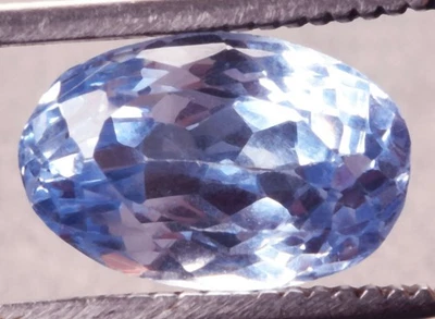 8.35 Cts. Natural Light Blue Aquamarine Oval Shape Certified Gemstone - Image 1 of 4