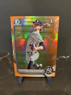 2022 Bowman Draft Chrome 1st - Trystan Vrieling Orange Refractor /25 - #BDC-43 - Image 1 of 2