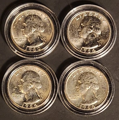 Junk Silver 90%-$1 Face Value, 4-Quarters. Actual coins in photo's. - Image 1 of 2