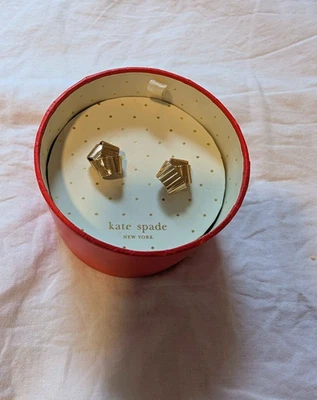 Pendientes Kate Spade Cinta Oro - Nuevos Con Etiquetas / Embalaje Original Foto 1 de 4