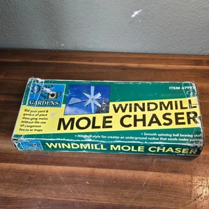 New Windmill Mole Chaser Pest Repeller Yard Garden Humane Non-Toxic Wind Powered - Picture 1 of 3