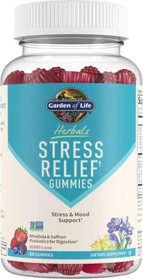 Garden of Life Herbals Stress Relief Gummies Berry 60 Gummies (EXP: 07/25)  - Image 1 of 2