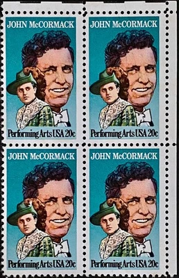 US 2090: John McCormack 1984, Block of 4, Mint NH OG, FREE Shipping! - Image 1 of 2