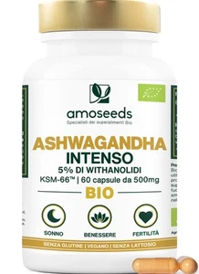 Integratore Ashwagandha BIO KSM-66™ | Alto Dosaggio: 5% Di Withanolidi | 60 Caps - Foto 1 di 7