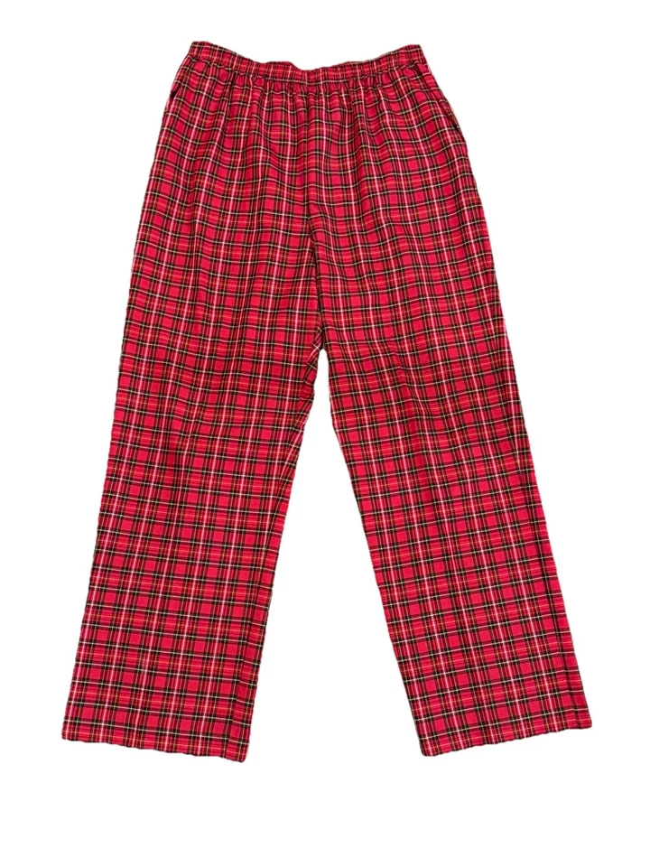 Alfred Dunner Women’s Christmas Red Tartan Plaid Stretch Waist Pants Sz 16 - Image 1 of 1