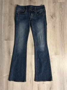 American Eagle Artist Stretch Jeans, Women’s Low Rise Dark Wash Bootcut Flare, 2 - Picture 1 of 18