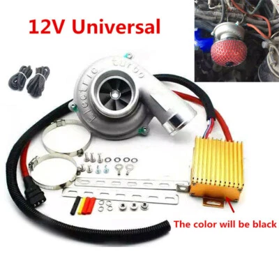 Universal Car SUV Electric Turbo Supercharger Air Filter Intake TurboCharger Kit - Image 1 of 4