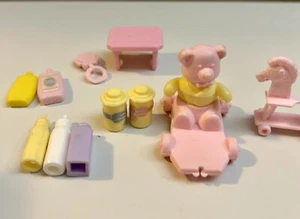 Mattel The Heart Family Vintage Accessories Baby Bottle Rocking Horse Teddy - Picture 1 of 4