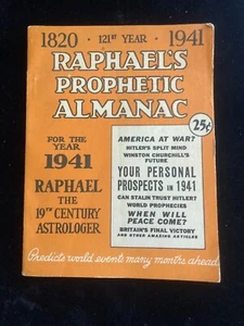 1941 Raphael's Astrology Almanac " When Will Peace Come?" - Picture 1 of 2