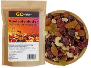 Studentenfutter Nuss - Mischung mit Trockenfrüchten 1kg - GOmigo - Bild 1 von 3