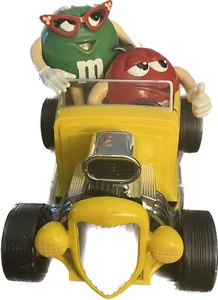 M&M's Rebel Without A Clue Yellow Hot Rod Car Collectible Candy Dispenser - Picture 1 of 4