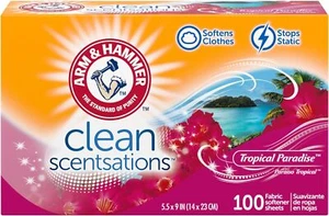 ARM & HAMMER Fabric Softener Sheets, Tropical Paradise, 100 ct  - Picture 1 of 10