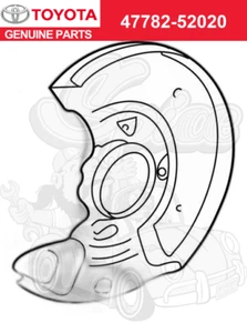 47782-52020 Toyota OEM Genuine COVER, DISC BRAKE DUST, FRONT LH - Picture 1 of 2