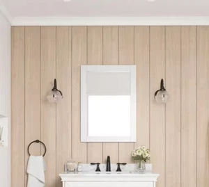 Cherrydale Rectangular Framed Wall Mount Bathroom Vanity Mirror - White - Picture 1 of 6