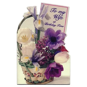 Romantic Vintage BIRTHDAY Card FOR DARLING WIFE — American Greetings 1980 +✉ - Picture 1 of 6