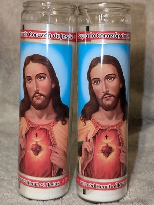 Набор из двух молитвенных свечей Sacred Heart of Jesus  - Изображение 1 из 4