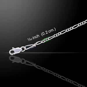 Figaro High Quality .925 Sterling Silver Chain Peter Stone Jewelry