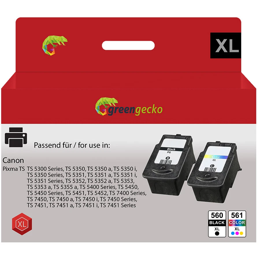 Patrone ersetzen Canon PG560 CL561 XXL Pixma TS 5350 a 5351 5355 5300 7450 7451  - Bild 1 von 1