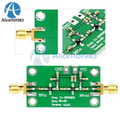 0.1-2000MHz Gain 60dB RF Broadband Amplifier Module LNA Board LNA 0.1~2GHZ - Image 1 of 4