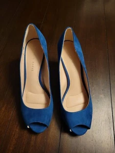 Womens Kelly And Katie Turquoise Heels 8.5 Shoes Suede - Picture 1 of 4