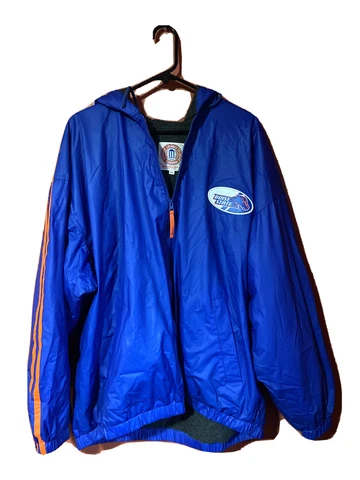 Boise State Broncos Essex Manufacturing Polyvinyl Hooded Jacket Size XL Cover