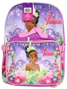 Princess Girl's Tiana 16" Backpack W/ Detachable Lunch Box - Picture 1 of 4