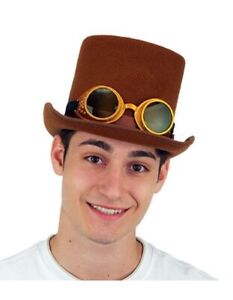 Steampunk Top Hat - Willy Wonka - Goggles - Costume Accessory - Adult Teen