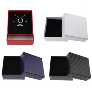 Bulk 5Pcs Square Jewelry Earring Ring Gift Display Paper Cardboard Storage Box B - Picture 1 of 18