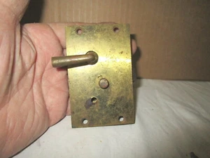 Vintage Sargent brass door sliding lock with handle one side & door knob other s - Picture 1 of 5