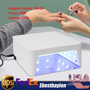 LED Nail Lamp 48W Nail Dryer Gel Polish Light Manicure Salon Curing Light - Picture 1 of 13