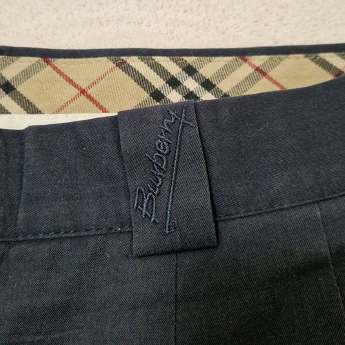 Pantalone Burberry London vintage uomo 36x29 blu navy Lifford doppiopetto twill