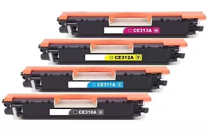 4x Neuer Farbtoner für HP 126A CE310A CE311A CE312A CE313A HP Pro 100 200 CP1025 - Bild 1 von 2