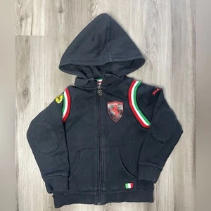 Puma Scuderia x Ferrari Race Italy Logo Full Zip Sweatshirt Hoodie Boys Size 5 - Picture 1 of 9