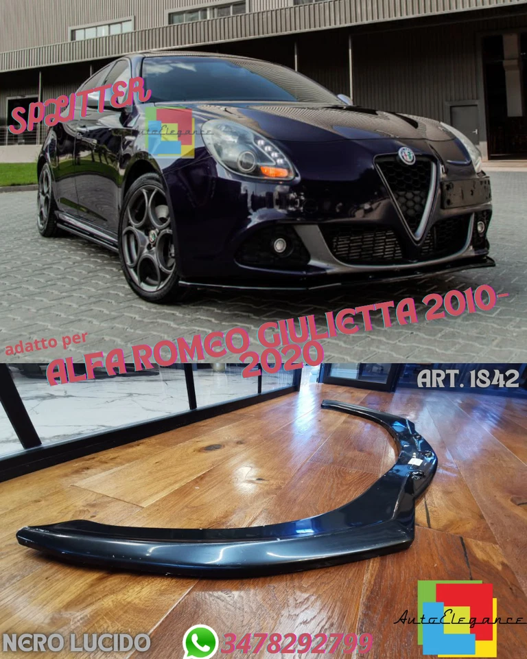 ⭐SPLITTER GEEIGNET FÜR ALFA ROMEO GIULIETTA 2010–2020 GLÄNZEND SCHWARZ -⭐ - Bild 1 von 4