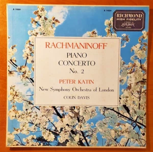 Rachmaninoff Piano Concerto No. 2 Peter Katin New Symphony Richmond LP B 19059 - Picture 1 of 4