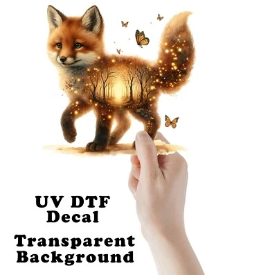 Pegatina/calcomanía transparente Enchanted Forest Fox UV DTF Foto 1 de 4