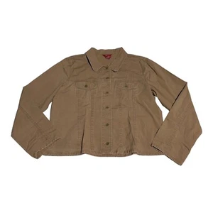 Sundance Lightweight Jacket Women's 14 Brown Long Sleeve Button Up Pockets - Picture 1 of 9