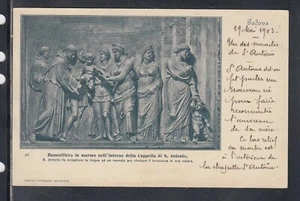 Cartolina Padova Bassorilievo all'Interno della Cappella di S. Antonio EE100 - Imagen 1 de 1