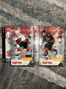 2002 NHL Series 4 Mcfarlane Jarome Iginla Flames Lot With Black Jersey Chase - Picture 1 of 2