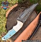 Csfif Hot Item Skinner Knife Ladder Damascus Hard Wood Outdoor Rare