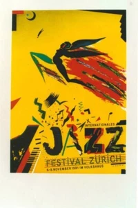 Original vintage poster JAZZ FESTIVAL ZURICH MUSIC 1981 - Picture 1 of 1